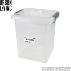 Urban Living Opberg box - 11 ltr - 27 x 25x27cm - deksel en clips Outlet