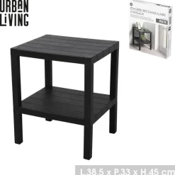 Urban Living Opbergrek - zwart - kunststof - 39 x 33 x 45 cm Clearance