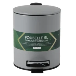 Urban Living Pedaalemmer Toulon - betongrijs - 5L - metaal New