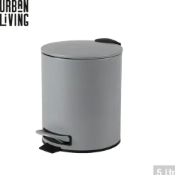 Urban Living Pedaalemmer Toulon - betongrijs - 5L - metaal New