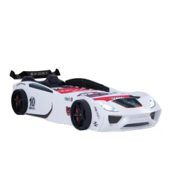 Merkloos V2 Sport autobed racebed wit met licht en bekleding Outlet