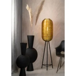 Light & Living Vaas Kavandu - Zwart - 26x19x54cm New