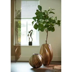 Light & Living Vaas Yatung - Antiek Brons - Ø34cm Clearance