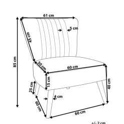 Beliani VAASA - Fauteuil - Bruin - Polyester Best