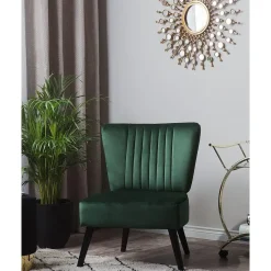 Beliani VAASA - Fauteuil - Groen - Fluweel Outlet