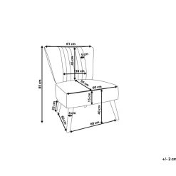Beliani VAASA - Fauteuil - Zwart - Fluweel Outlet