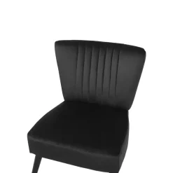 Beliani VAASA - Fauteuil - Zwart - Fluweel Outlet