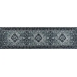 Beliani VADKADAM - Laagpolig vloerkleed - Grijs - 80 x 300 cm - Polyester New
