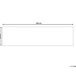 Beliani VADKADAM - Laagpolig vloerkleed - Grijs - 80 x 300 cm - Polyester New