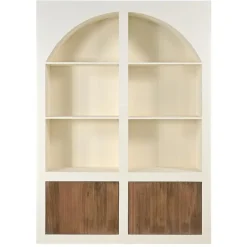 Giga Meubel Vakkenkast Beige - 150x38x210cm - 8 Vakken - Miné Discount