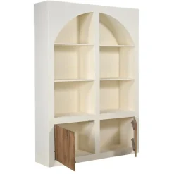 Giga Meubel Vakkenkast Beige - 150x38x210cm - 8 Vakken - Miné Discount