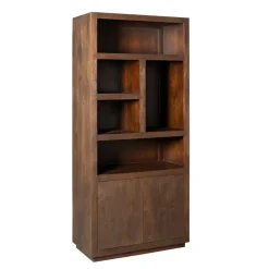 StarFurn Vakkenkast Bruin Hout - 90x45x200cm - Brussel New