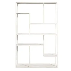 Leen Bakker Vakkenkast Stan - zand - metaal - 188x120x35 cm Online