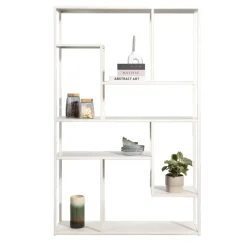 Leen Bakker Vakkenkast Stan - zand - metaal - 188x120x35 cm Online