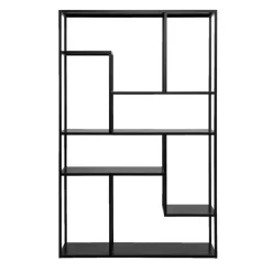 Leen Bakker Vakkenkast Stan - zwart - metaal - 188x120x35 cm Sale