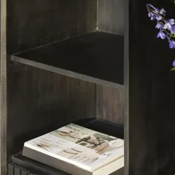 StarFurn Vakkenkast Zwart Hout - 135x45x200cm - Madison XL Sale