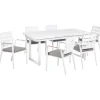 Beliani VALCANETTO/TAVIANO - Tuinset voor 6 - Grijs - Aluminium Sale