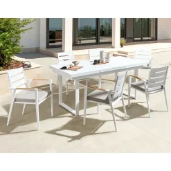 Beliani VALCANETTO/TAVIANO - Tuinset voor 6 - Grijs - Aluminium Sale