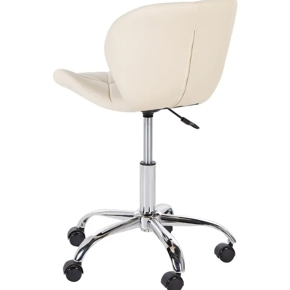 Leen Bakker VALETTA - Bureaustoel - Beige - Kunstleer Sale