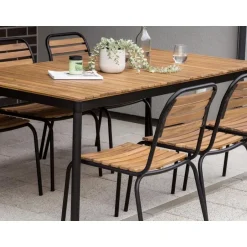 Beliani VALLESE - Tuintafel - Lichthout - 180 x 90 cm - Acaciahout Discount