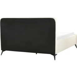 Beliani VALOGNES - Tweepersoonsbed - Beige - 160 x 200 cm - Corduroy Sale