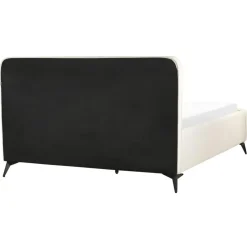 Beliani VALOGNES - Tweepersoonsbed - Beige - 160 x 200 cm - Corduroy Sale