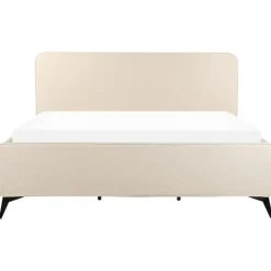 Beliani VALOGNES - Tweepersoonsbed - Beige - 180 x 200 cm - Corduroy
