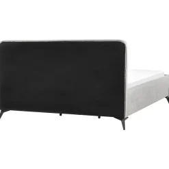 Beliani VALOGNES - Tweepersoonsbed - Lichtgrijs - 180 x 200 cm - Corduroy Best