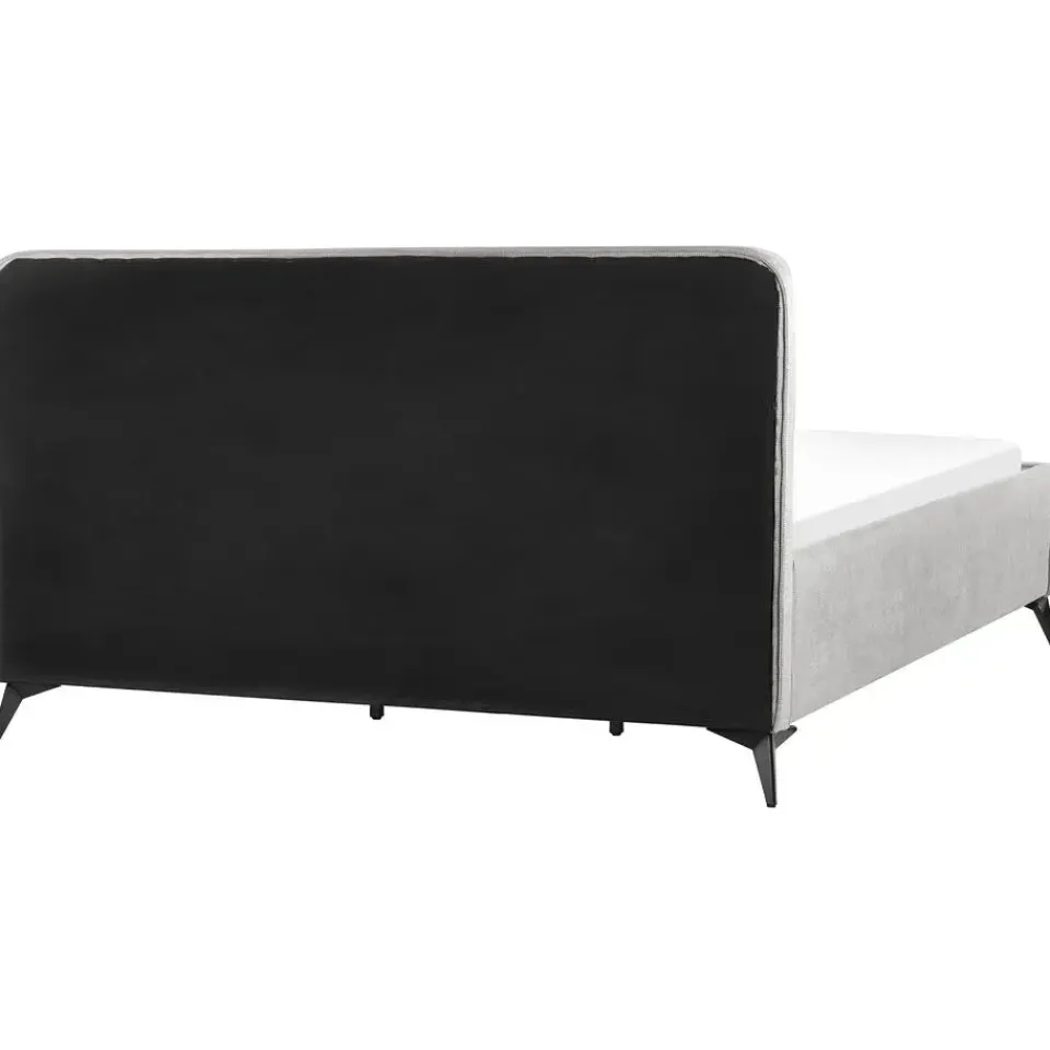 Beliani VALOGNES - Tweepersoonsbed - Lichtgrijs - 180 x 200 cm - Corduroy Best