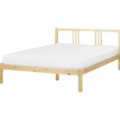Beliani VANNES - Bed - Lichthout - 140 x 200 cm - Dennenhout Outlet