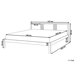 Beliani VANNES - Bed - Lichthout - 140 x 200 cm - Dennenhout Outlet