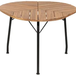 Beliani VARENNA - Tuintafel - Lichtbruin - 110 cm - Acaciahout Clearance