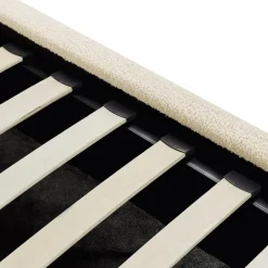 Beliani VAUCLUSE - Bed met opbergruimte - Beige - 140 x 200 cm - Polyester