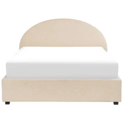 Beliani VAUCLUSE - Bed met opbergruimte - Beige - 140 x 200 cm - Polyester