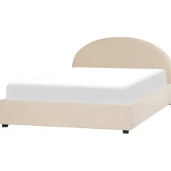 Beliani VAUCLUSE - Bed met opbergruimte - Beige - 140 x 200 cm - Polyester