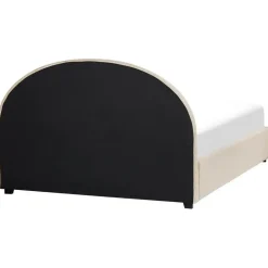 Beliani VAUCLUSE - Bed met opbergruimte - Beige - 140 x 200 cm - Polyester