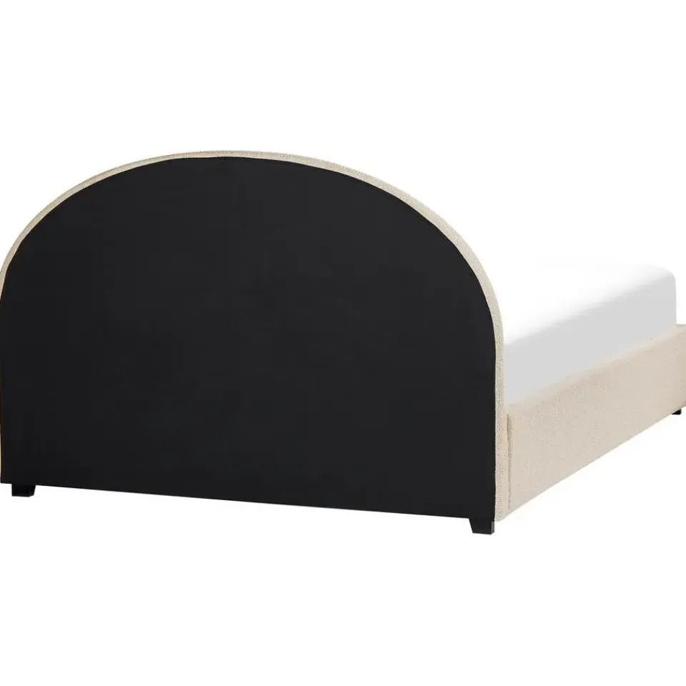 Beliani VAUCLUSE - Bed met opbergruimte - Beige - 140 x 200 cm - Polyester