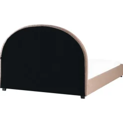 Beliani VAUCLUSE - Tweepersoonsbed - Taupe - 140 x 200 cm - Bouclé Hot