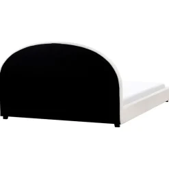 Beliani VAUCLUSE - Tweepersoonsbed - Gebroken wit - 180 x 200 cm - Bouclé