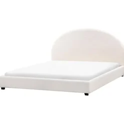Beliani VAUCLUSE - Tweepersoonsbed - Gebroken wit - 180 x 200 cm - Bouclé