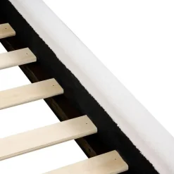 Beliani VAUCLUSE - Tweepersoonsbed - Gebroken wit - 180 x 200 cm - Bouclé