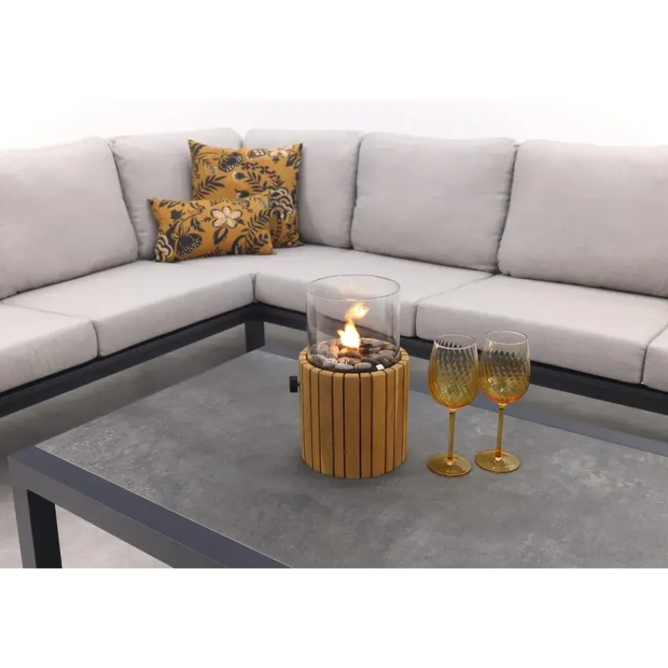 Van der Garde Tuinmeubelen - Premium VDG Viento/Atlanta hoek loungeset (4-delig) - Royal Grey/Antraciet Best