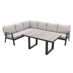 Van der Garde Tuinmeubelen - Premium VDG Viento/Darwin lounge-/diningset (4-delig) - Royal Grey/Antraciet Online