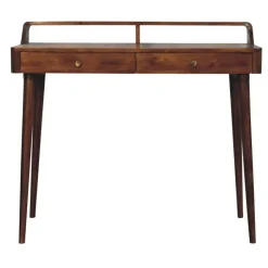Artisan Furniture Verhoogde kastanjebruine sidetable met 2 lades, bruin Best