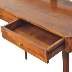 Artisan Furniture Verhoogde kastanjebruine sidetable met 2 lades, bruin Best