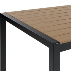 Beliani VERNIO - Tuinset voor 6 - Zwart/Bruin - Kunsthout Sale