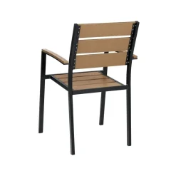 Beliani VERNIO - Tuinset voor 6 - Zwart/Bruin - Kunsthout Sale