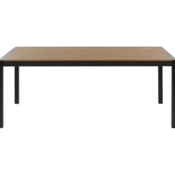 Beliani VERNIO - Tuinset voor 6 - Zwart/Bruin - Kunsthout Sale