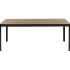 Beliani VERNIO - Tuinset voor 6 - Zwart/Bruin - Kunsthout Sale