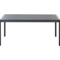Beliani VERNIO - Tuintafel - Zwart - 90 x 180 cm - Aluminium Discount